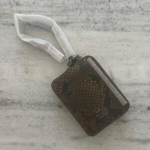 Coach Olive Snake Print Card Holder